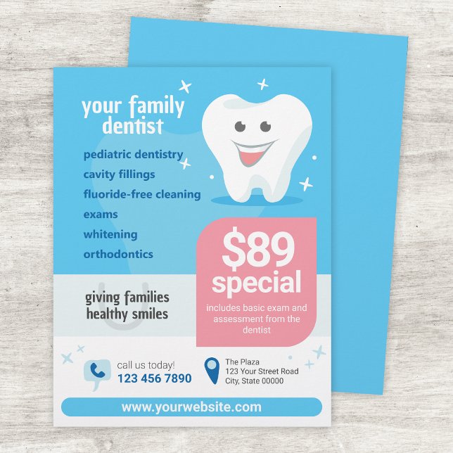 Lächelnder Zahn Dental Flyer (Von Creator hochgeladen)