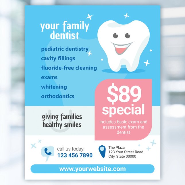 Lächelnder Zahn Dental Flyer (Von Creator hochgeladen)