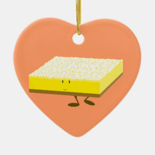 Lächelnder Zitronen-Barcharakter Keramikornament