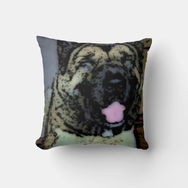 Lächelndes Akita Kissen (Vorderseite)