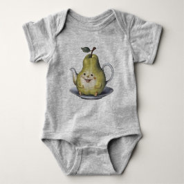 Lächelndes Birnentepot Baby Strampler