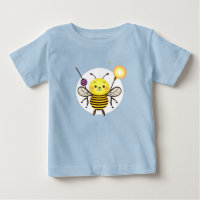 Lächelndes Cartoon Bee Character