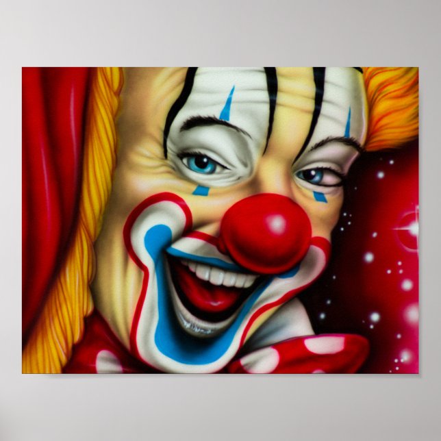Lächelndes Clown Poster (Vorne)