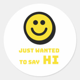 Lächelndes Design Runder Aufkleber