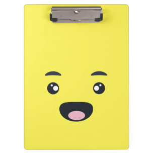 Lächelndes Emoji Klemmbrett