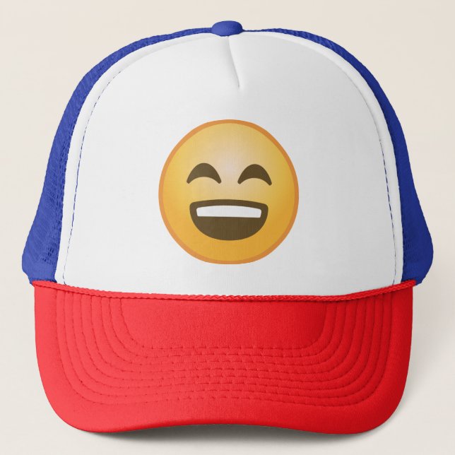 Lächelndes Emoji Truckerkappe (Vorderseite)