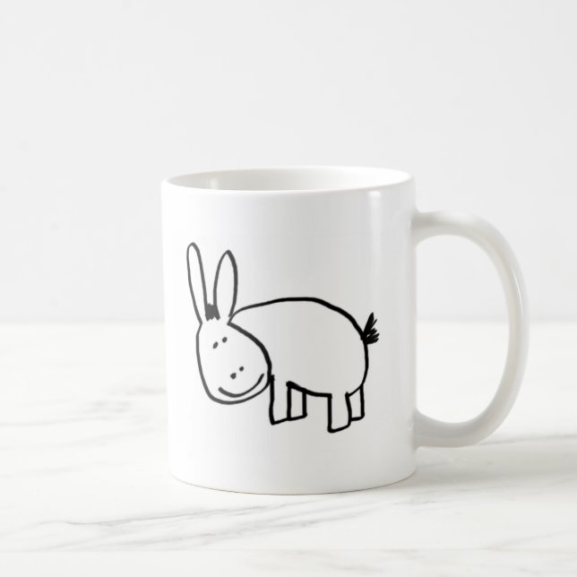 lächelndes Eselschwarzes Kaffeetasse (Rechts)