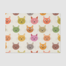 Lächelndes Farbiges Happy Cats Muster