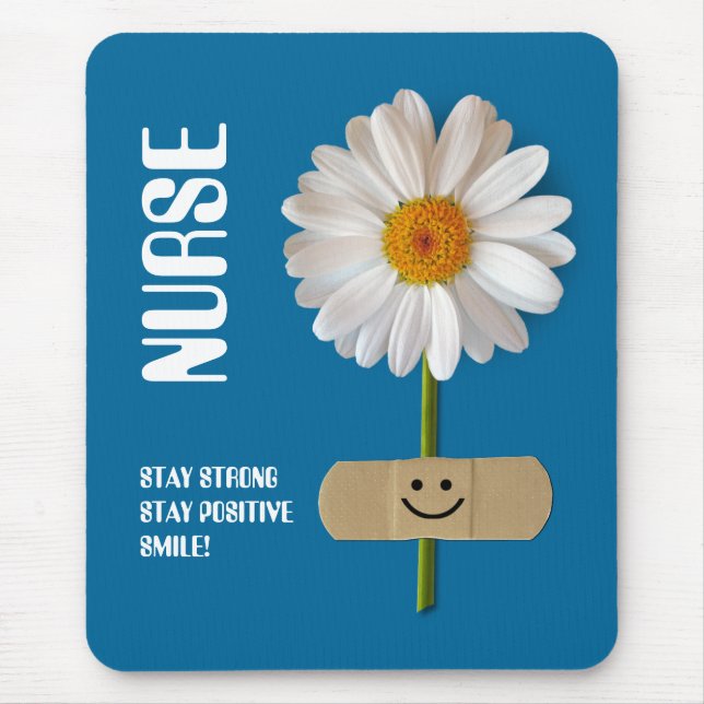 Lächelndes Geschenk von Daisy Nurse Mousepad (Vorne)