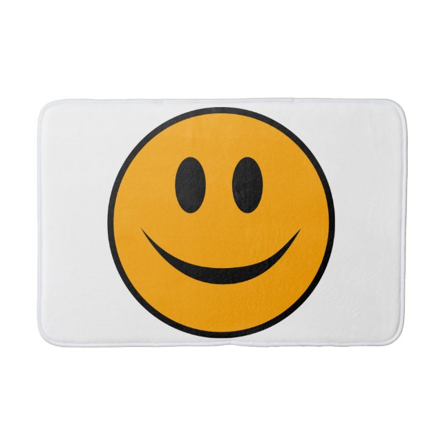 Lächelndes Gesicht Emoji Badematte (Vorderseite)