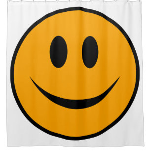 Lächelndes Gesicht Emoji Duschvorhang