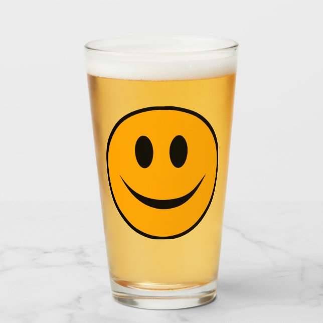 Lächelndes Gesicht Emoji Glas (Vorne (Gefüllt))