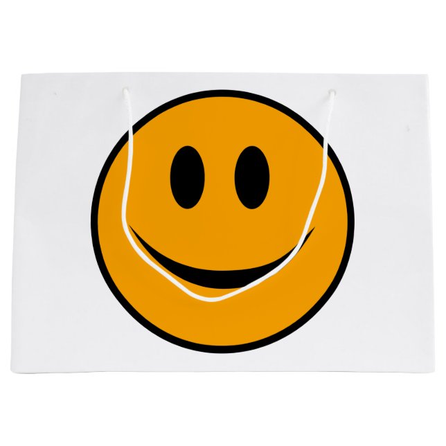 Lächelndes Gesicht Emoji Große Geschenktüte (Vorderseite)
