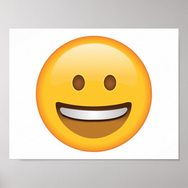Lächelndes Gesicht - Emoji Poster (Vorne)