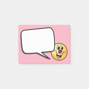 Lächelndes Gesicht Grumpey Post-it Klebezettel