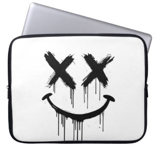 Lächelndes Gesicht. Laptopschutzhülle
