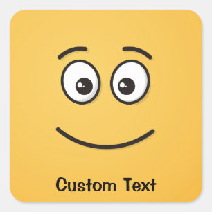 Lächelndes Gesicht mit einem Aufkleber auf dem Ope