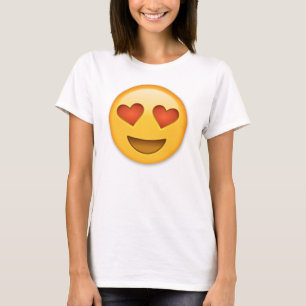 Lächelndes Gesicht mit Herz-Förmigem Augen emoji T-Shirt