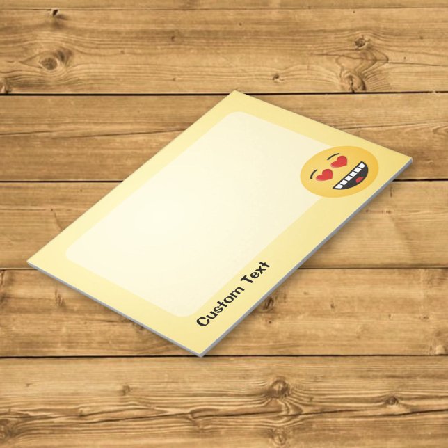 Lächelndes Gesicht mit Herz-förmigen Augen Notepad Notizblock (Von Creator hochgeladen)