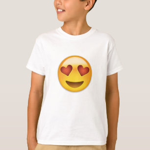 Lächelndes Gesicht mit Herz-geformten Augen Emoji T-Shirt