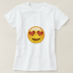Lächelndes Gesicht mit Herz-geformten Augen Emoji T-Shirt