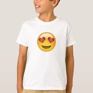 Lächelndes Gesicht mit Herz-geformten Augen Emoji T-Shirt