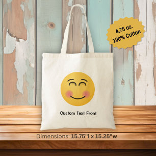 Lächelndes Gesicht mit lächelndem Auge Tote Tasche
