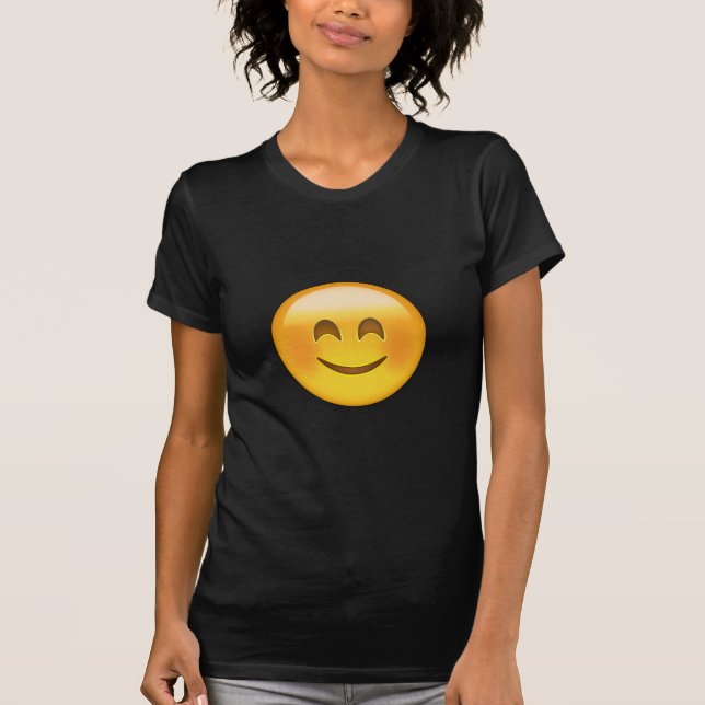 Lächelndes Gesicht mit lächelnden Augen Emoji T-Shirt (Vorderseite)