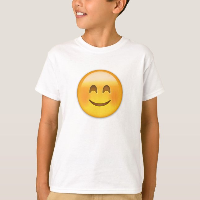 Lächelndes Gesicht mit lächelnden Augen Emoji T-Shirt (Vorderseite)