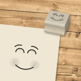 Lächelndes Gesicht mit lächelnden Augen Gummistempel