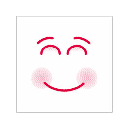 Lächelndes Gesicht mit lächelnden Augen Permastempel