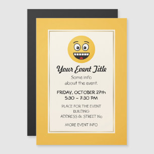 Lächelndes Gesicht mit offenem Mund Magnetkarte