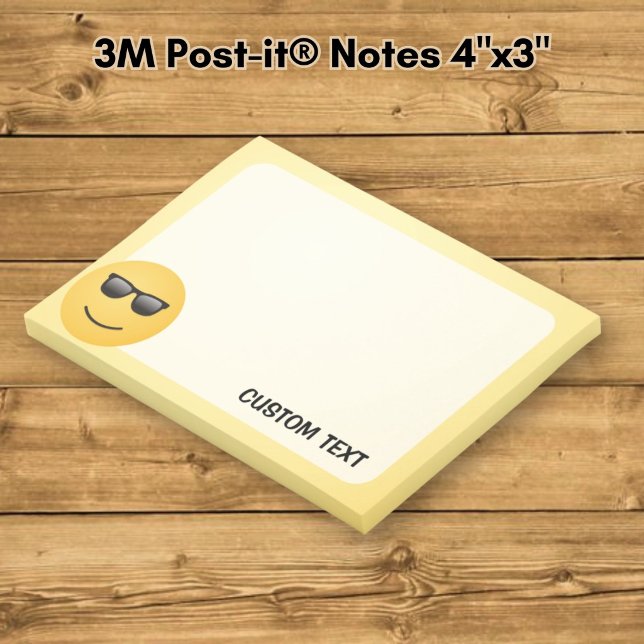 Lächelndes Gesicht mit Sonnenbrille Post-it Klebezettel (Von Creator hochgeladen)