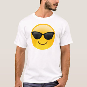Lächelndes Gesicht mit Sonnenbrillen cooles Emoji T-Shirt