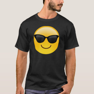 Lächelndes Gesicht mit Sonnenbrillen cooles Emoji T-Shirt