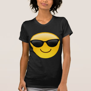 Lächelndes Gesicht mit Sonnenbrillen cooles Emoji T-Shirt