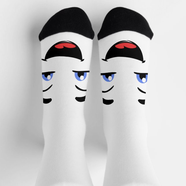 Lächelndes Gesicht Socken (Oben)
