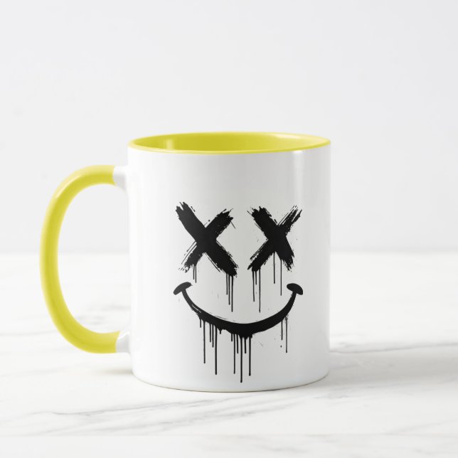 Lächelndes Gesicht. Tasse (Links)
