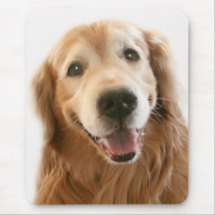 Lächelndes golden retriever mousepad