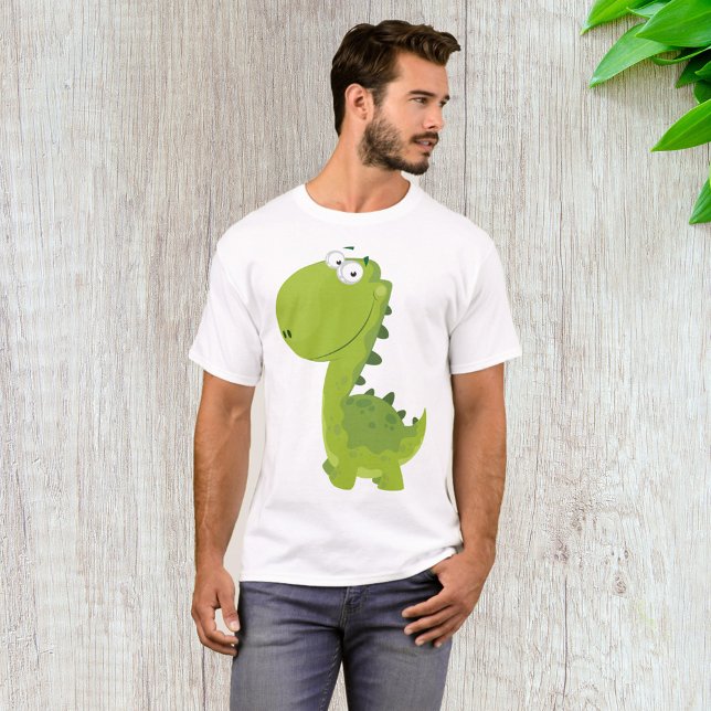 Lächelndes grünes Dino T-Shirt (Von Creator hochgeladen)