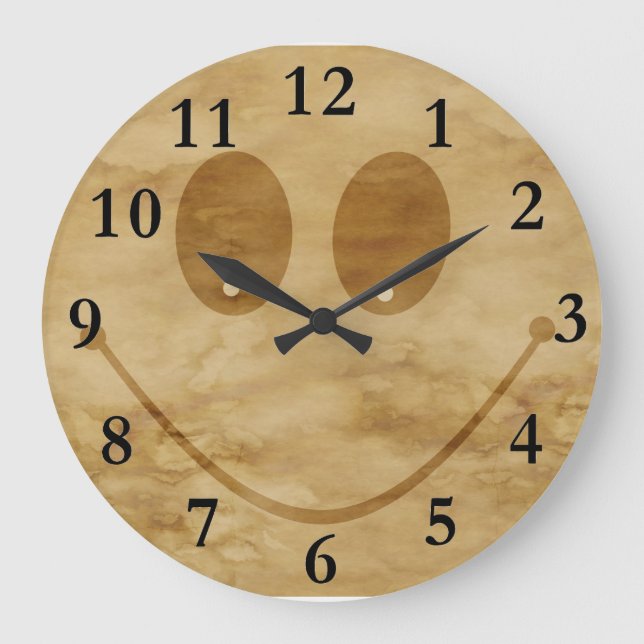 Lächelndes Havana Große Wanduhr (Vorderseite)