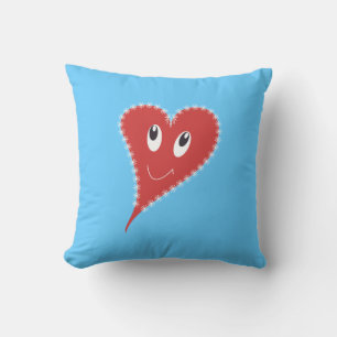 Lächelndes Herz Valentine Kissen