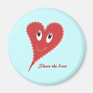 Lächelndes Herz Valentine Magnet