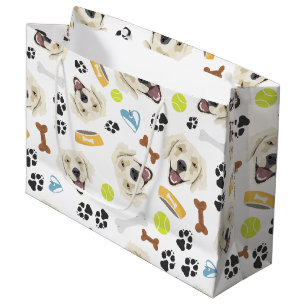 Lächelndes Hundegolden retriever Große Geschenktüte