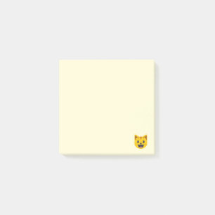 Lächelndes Katzen-Gesicht Emoji Post-it Klebezettel