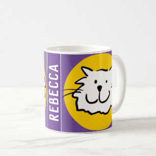Lächelndes Katzen-Gesicht Kaffeetasse