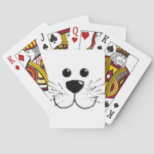 Lächelndes Katzengesicht Spielkarten