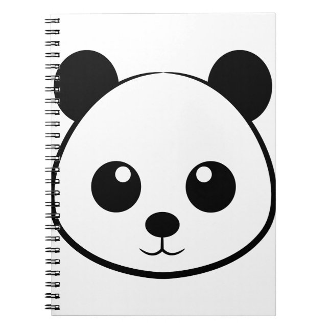 Lächelndes Panda-Gesicht Notizblock (Vorderseite)