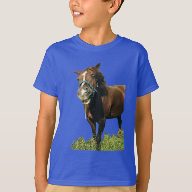 Lächelndes Pferd T-Shirt (Vorderseite)