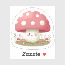 Lächelndes Pilz Aufkleber